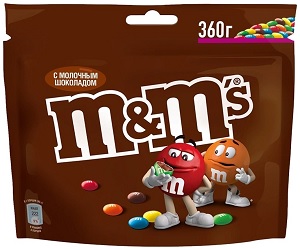 Конфеты драже M&Ms с молочным шоколадом 360 г