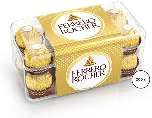Конфеты Ferrero Rocher шоколадный молочный 200 г