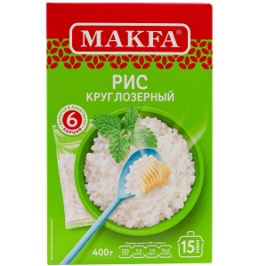 MAKFA рис круглозерный 400 г