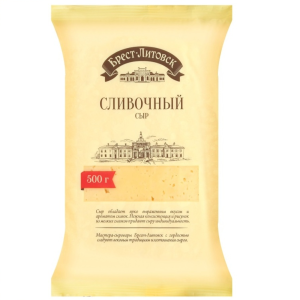 Сыр Брест-Литовск полутвердый сливочный 50% 500 г