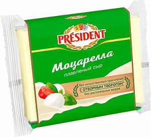 Сыр плавленый President Ломтики моцарелла 150 г