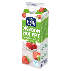 Йогурт питьевой Food Master 900 г Клубника