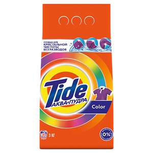 Порошок для стирки Tide Аква-пудра Color 3 кг