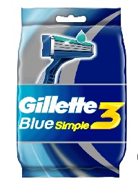 Gillette Blue Simple 3 бритвенный станок 8 шт со смазывющей полоской