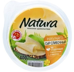 Сыр Natura Havarti сливочный 45% 400 г