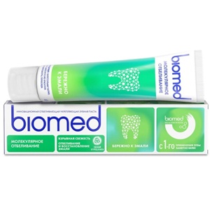 Зубная паста Biomed  Молекулярное отбеливание свежий огурец и мята 65 г