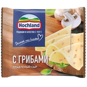 Сыр Hochland плавленый с грибами 45% 150 г