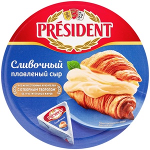 President Сыр плавленый сливочный 45% 280 г