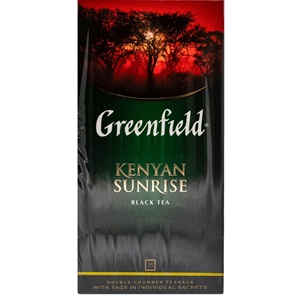 Чай Greenfield черный Kenyan Sunrise листовой 25 пакетиков