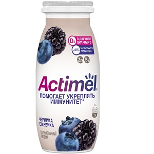Йогурт Actimel черника, ежевика 1.5% 95 г