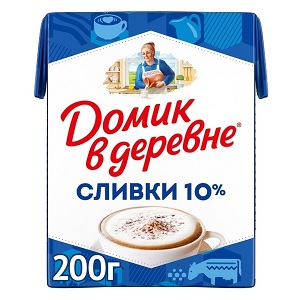 Домик в деревне сливки 10% 200 г