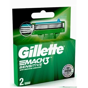 Gillette Mach3 sensitive сменные кассеты 2 шт