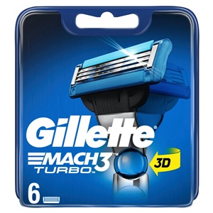 Gillette Mach 3 Turbo сменные кассеты 6 шт