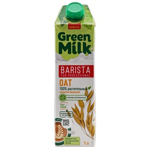 Молоко Green Milk растительный напиток овсяный 1% 1л