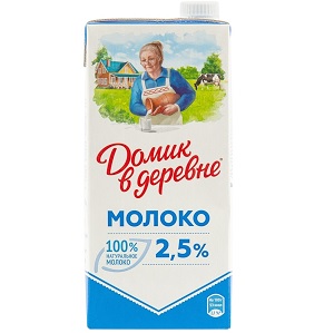 Домик в деревне молоко 2.5% 950 г