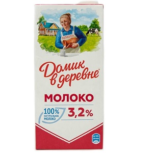 Домик в деревне молоко 3.2% 925 мл