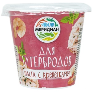 Меридиан паста с креветками 140 г