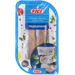 Сельдь Vici Традиционная заливка в масле 240 г