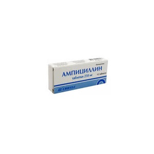 Ампициллина т/г 0,25 №10 таб