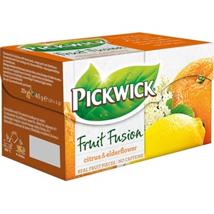 Чай Pickwick Fruit Fusion травяной, фруктовый кусочки фруктов 20 пакетиков