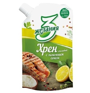 3 желания хрен столовый с лимонным соком 140 г