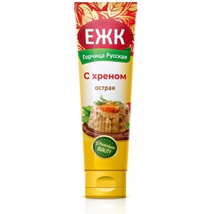 Горчица классическая с хреном ЕЖК 130 г