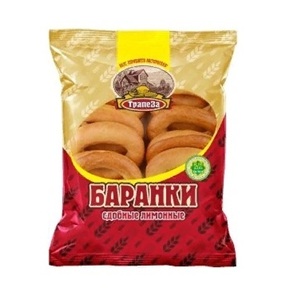 Трапеза баранки Сдобные лимонные 400 г