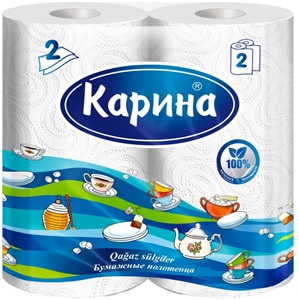 Полотенца бумажные  Карина  2 шт