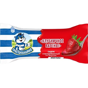 Простоквашино сырок со вкусом клубничное варенье 40 г