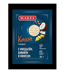 Makfa каша рисовая с миндалем и кокосом 1шт
