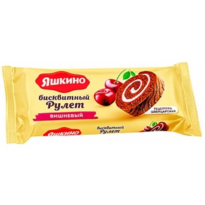 Яшкино рулет Швейцарский бисквитный вишневый 200 г