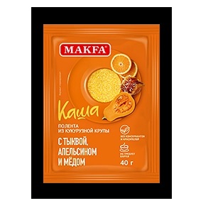 Makfa каша кукурузная с тыквой и апельсином