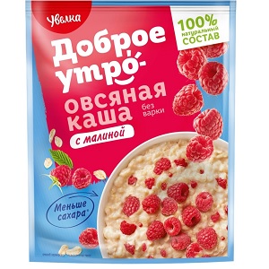Увелка каша овсяная с малиной 40 г