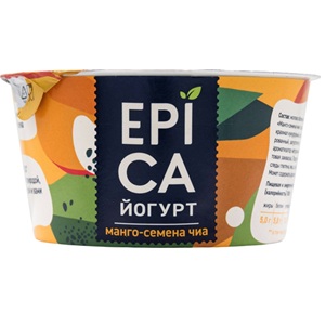Йогурт EPICA манго-семена чиа 5% 130 г