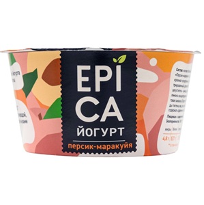 Йогурт EPICA персик-маракуйя 4.8% 130 г