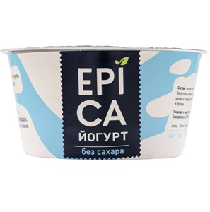 Йогурт EPICA без сахара натуральный 6% 130 г