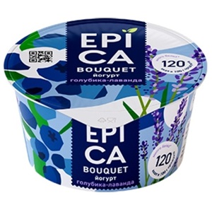 Йогурт EPICA Bouquet голубика, лаванда 4.8% 130 г
