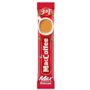 Кофе растворимый MacCoffee 3 в 1 Классик порошковый 16 г