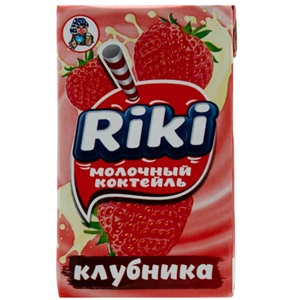 Riki молочный коктейль клубника 250 г