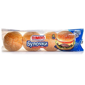 Булочки для бургера мини 4 шт. 240 г