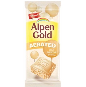 Alpen Gold Aerated белый шоколадная плитка белый 80 г