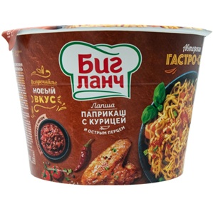 Биг Ланч лапша паприкаш с курицей и острым перцем 90