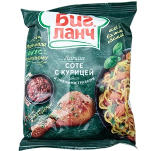 Биг Ланч лапша соте с курицей и пряными травами 75 г