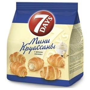 7 Days мини-круассан С кремом ваниль 200 г