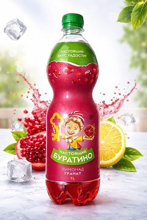 Напиток Лимонад Буратино Гранат 1 л